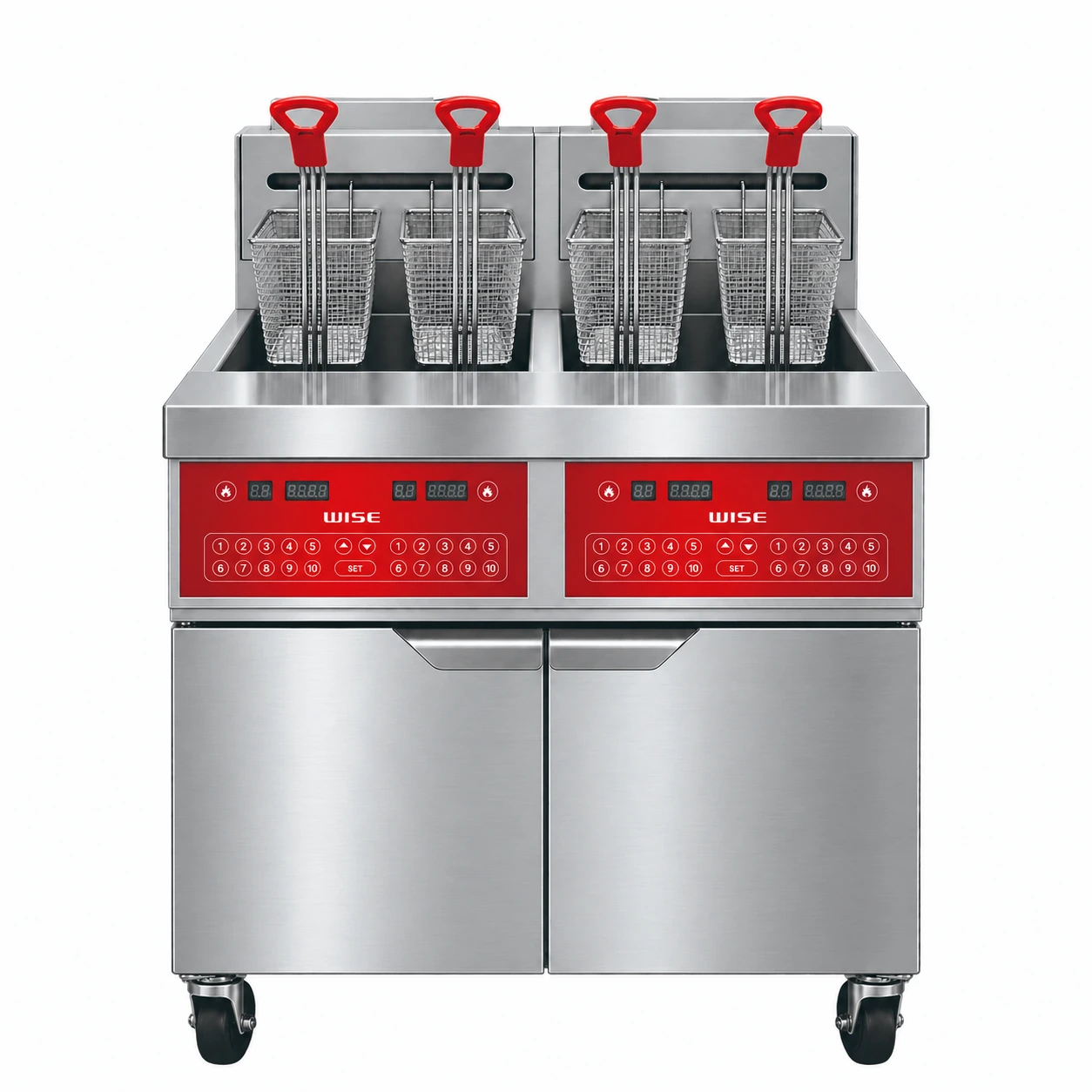 TURBOFRY Twin 雙槽高性能商用燃氣油炸機四炸籃設計