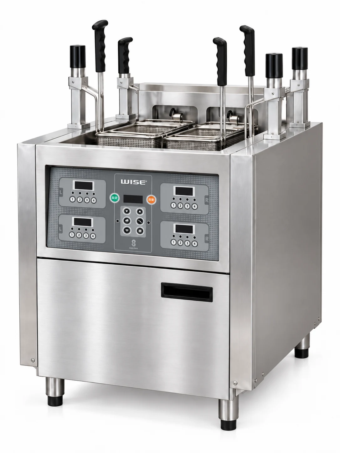 WISE CP-4AL-30L 四籃商用自動升降油炸機產品外觀
